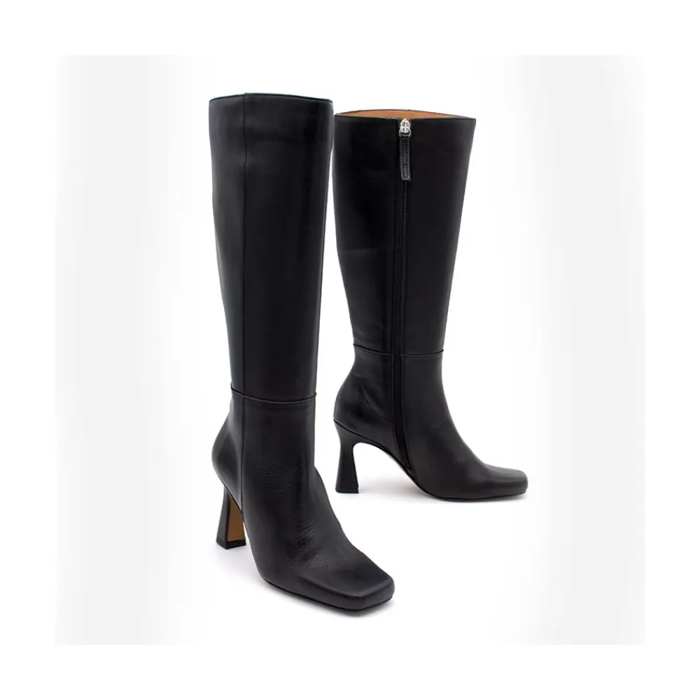 Mujer Ángel Alarcón Aguilera - Botas De Tacon Alto Con Adorno De Costuras Y Cremallera