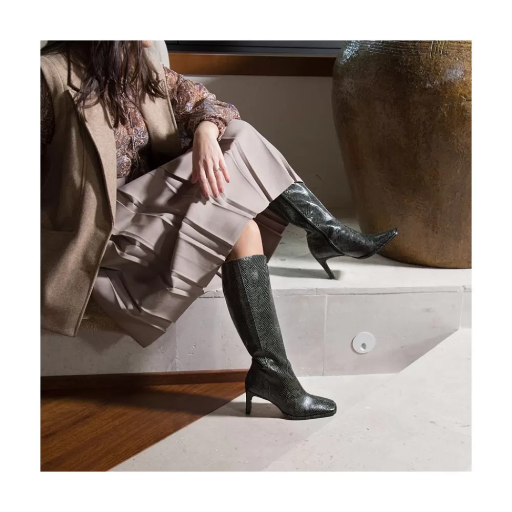 Mujer Ángel Alarcón Benazir - Bota De Cana Alta Con Tacon