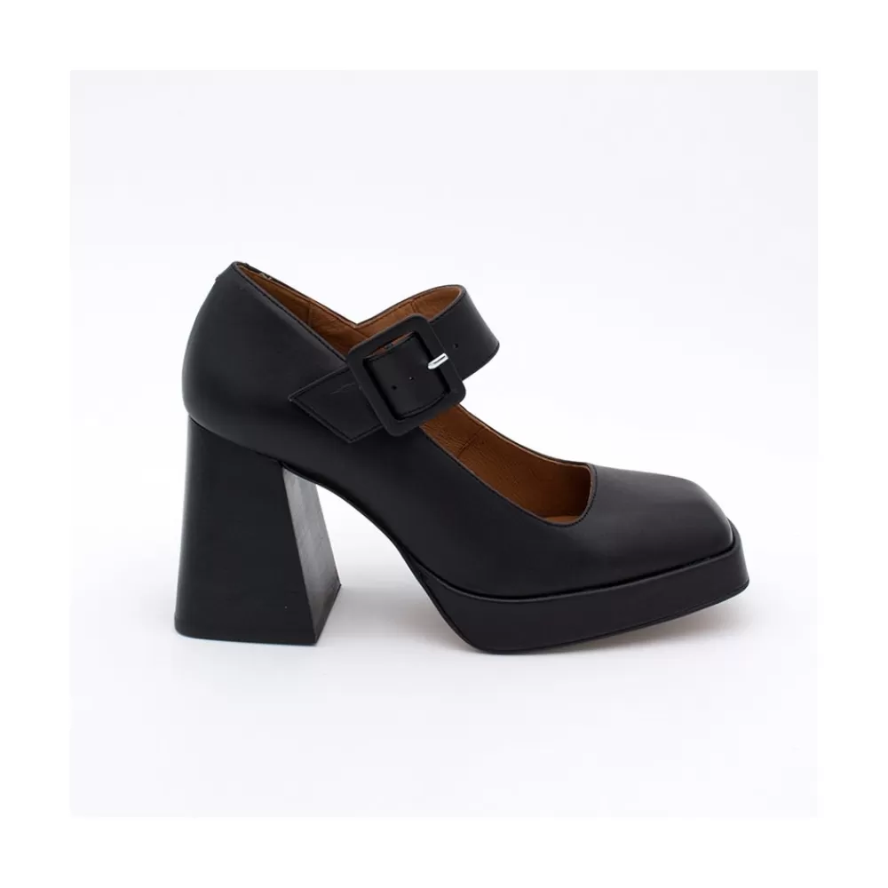 Mujer Ángel Alarcón Bianca - Zapatos Mary Jane Con Tacon Ancho Y Plataforma