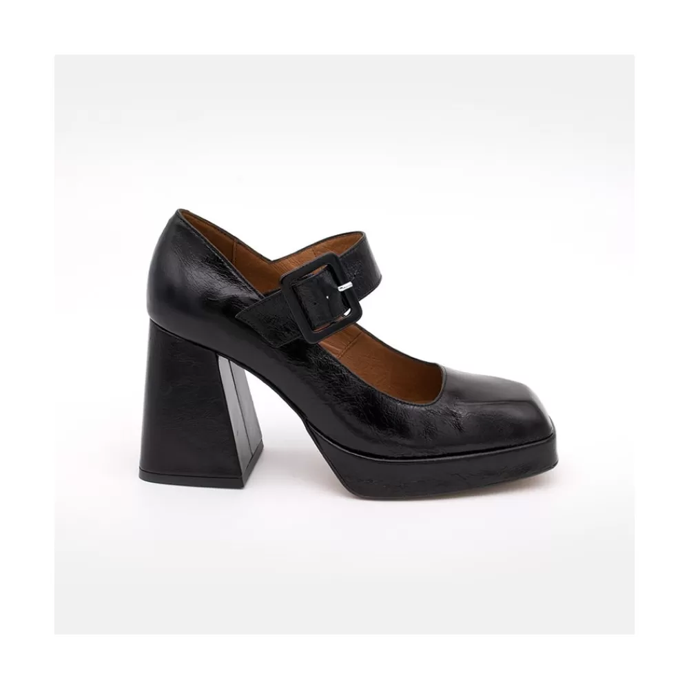 Mujer Ángel Alarcón Bianca - Zapatos Mary Jane Con Tacon Ancho Y Plataforma
