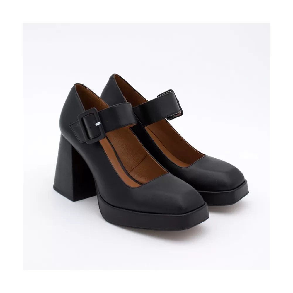 Mujer Ángel Alarcón Bianca - Zapatos Mary Jane Con Tacon Ancho Y Plataforma