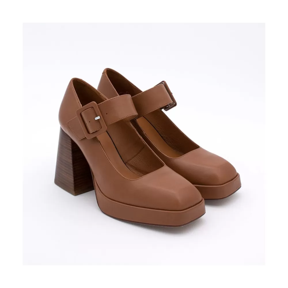 Mujer Ángel Alarcón Bianca - Zapatos Mary Jane Con Tacon Ancho Y Plataforma