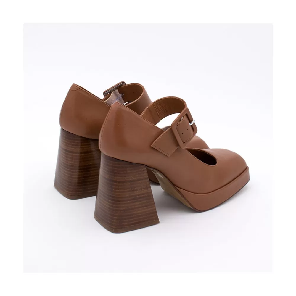 Mujer Ángel Alarcón Bianca - Zapatos Mary Jane Con Tacon Ancho Y Plataforma