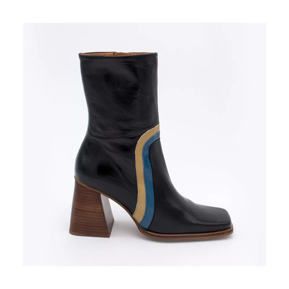 Mujer Ángel Alarcón Celine - Botines De Piel Con Adorno De Color