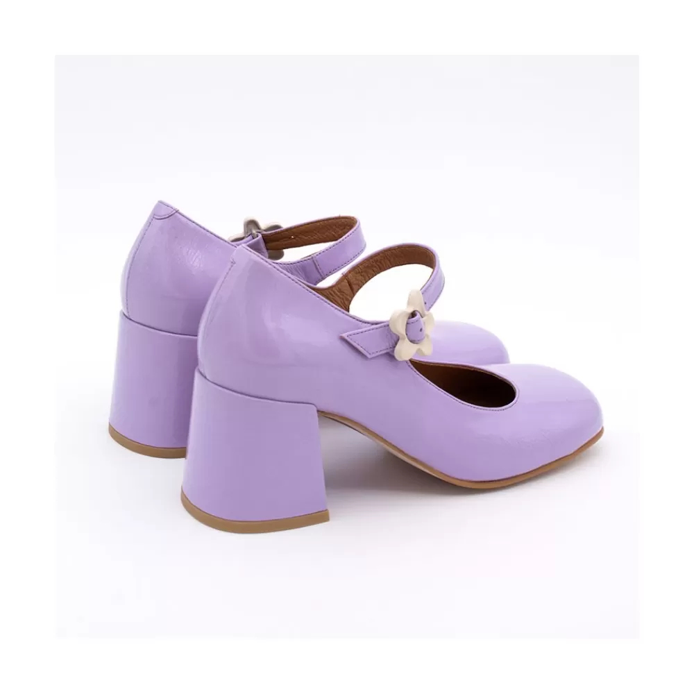 Mujer Ángel Alarcón Jett Flower - Zapatos Mary Jane Con Hebilla De Flor Y Tacon Ancho