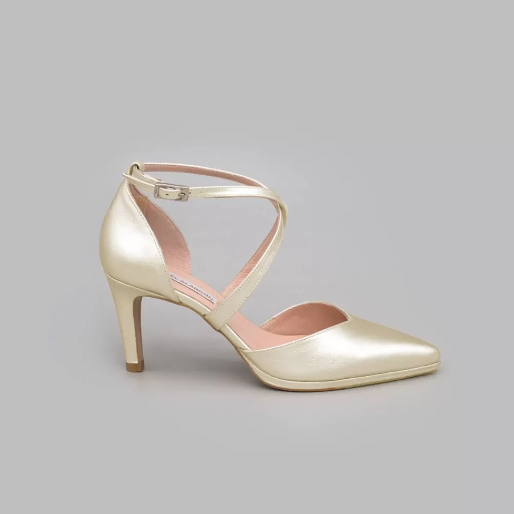 Mujer Ángel Alarcón Liliam - Zapatos De Novia Tacon Medio Y Mini Plataforma Comodos