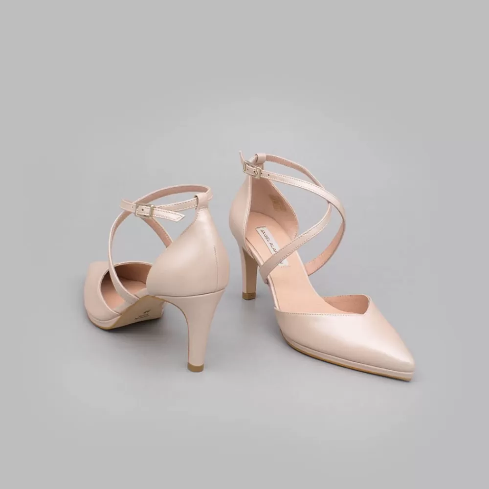 Mujer Ángel Alarcón Liliam - Zapatos De Novia Tacon Medio Y Mini Plataforma Comodos