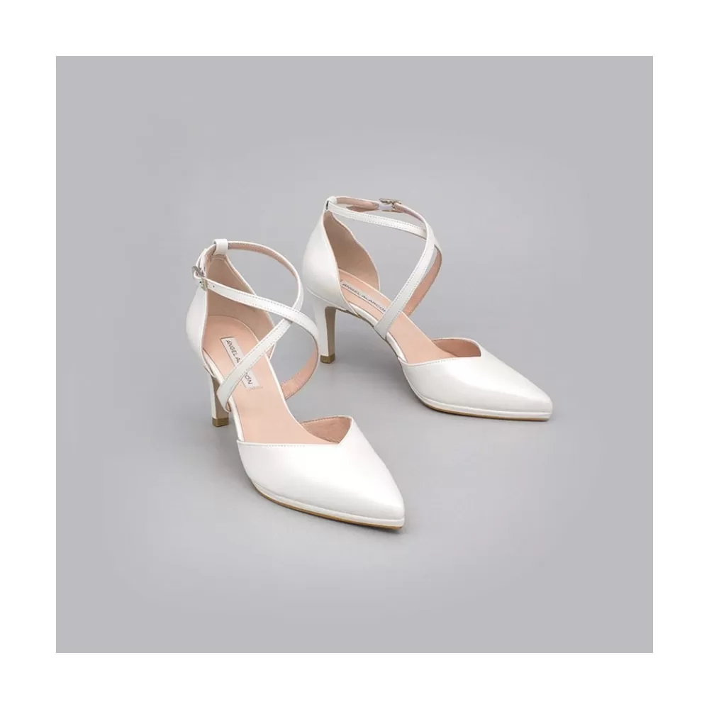 Mujer Ángel Alarcón Liliam - Zapatos De Novia Tacon Medio Y Mini Plataforma Comodos