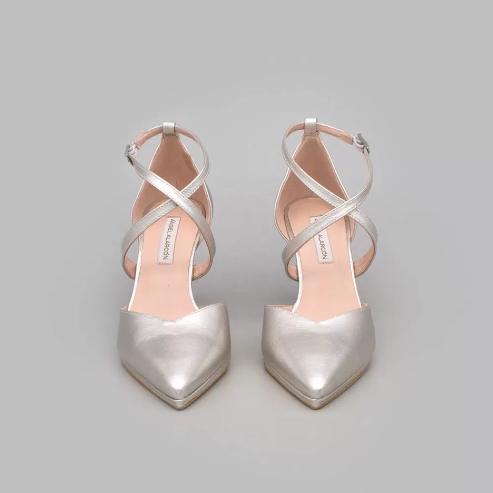 Mujer Ángel Alarcón Liliam - Zapatos De Novia Tacon Medio Y Mini Plataforma Comodos