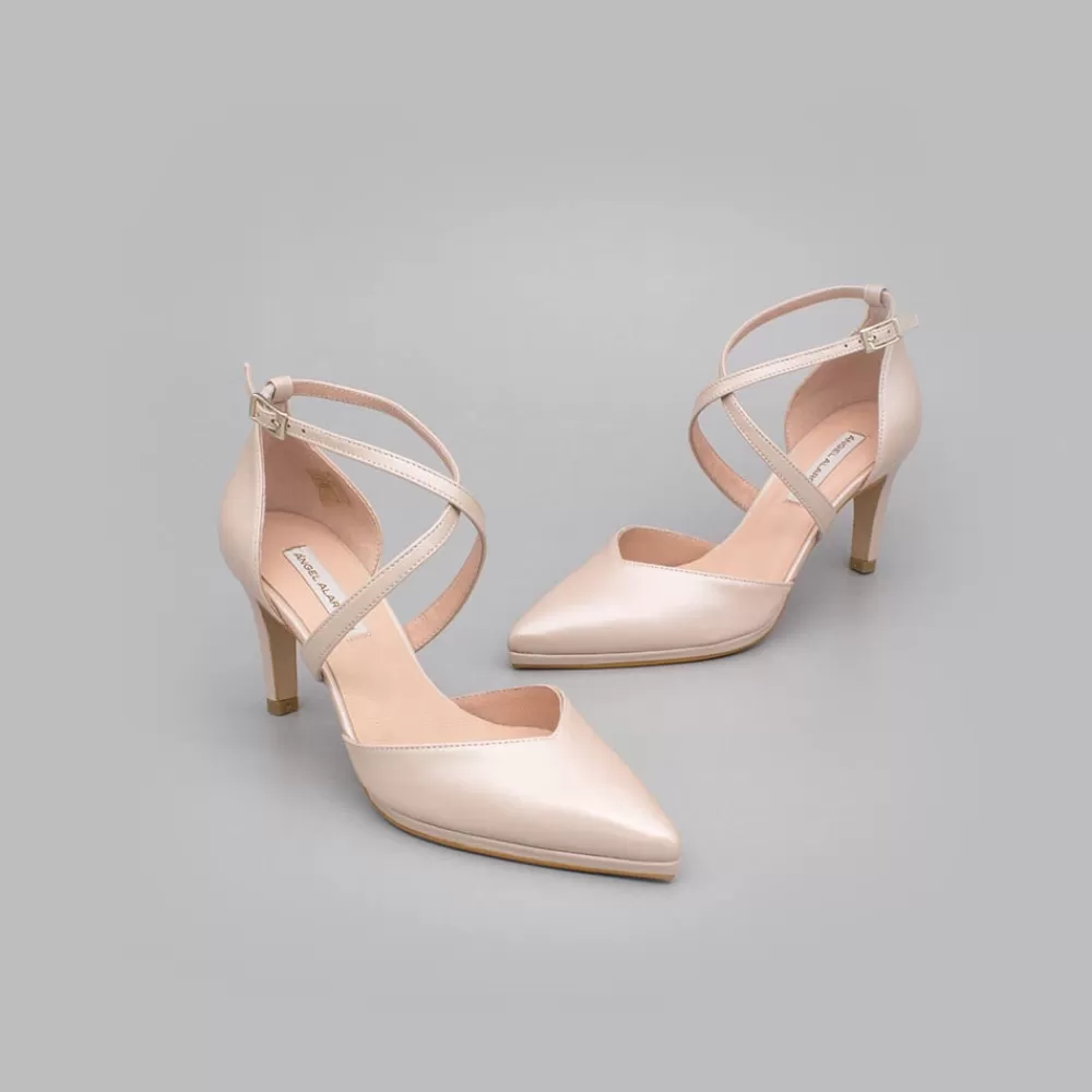 Mujer Ángel Alarcón Liliam - Zapatos De Novia Tacon Medio Y Mini Plataforma Comodos