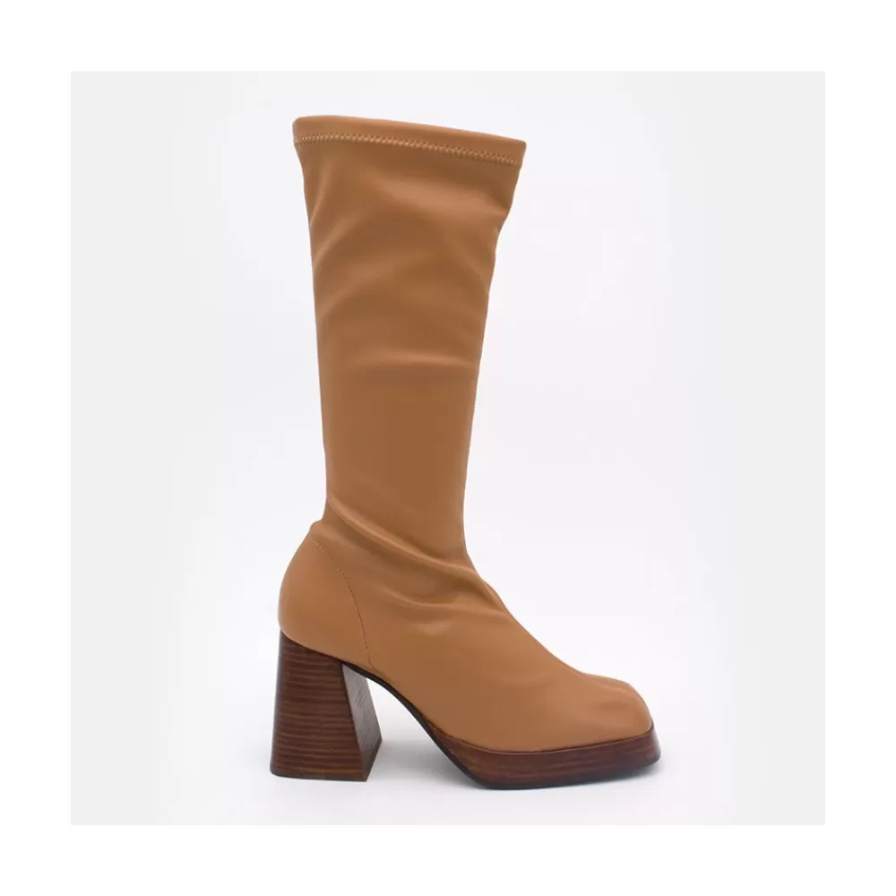 Mujer Ángel Alarcón Managua - Botas Elasticas De Tipo Calcetin Con Tacon Geometrico Alto