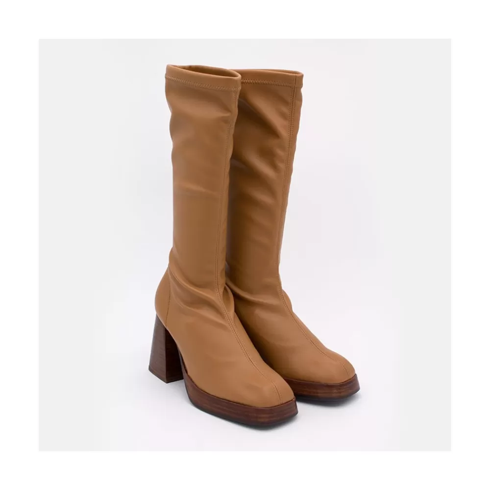 Mujer Ángel Alarcón Managua - Botas Elasticas De Tipo Calcetin Con Tacon Geometrico Alto