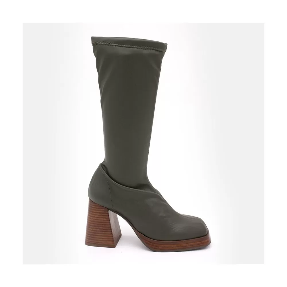 Mujer Ángel Alarcón Managua - Botas Elasticas De Tipo Calcetin Con Tacon Geometrico Alto
