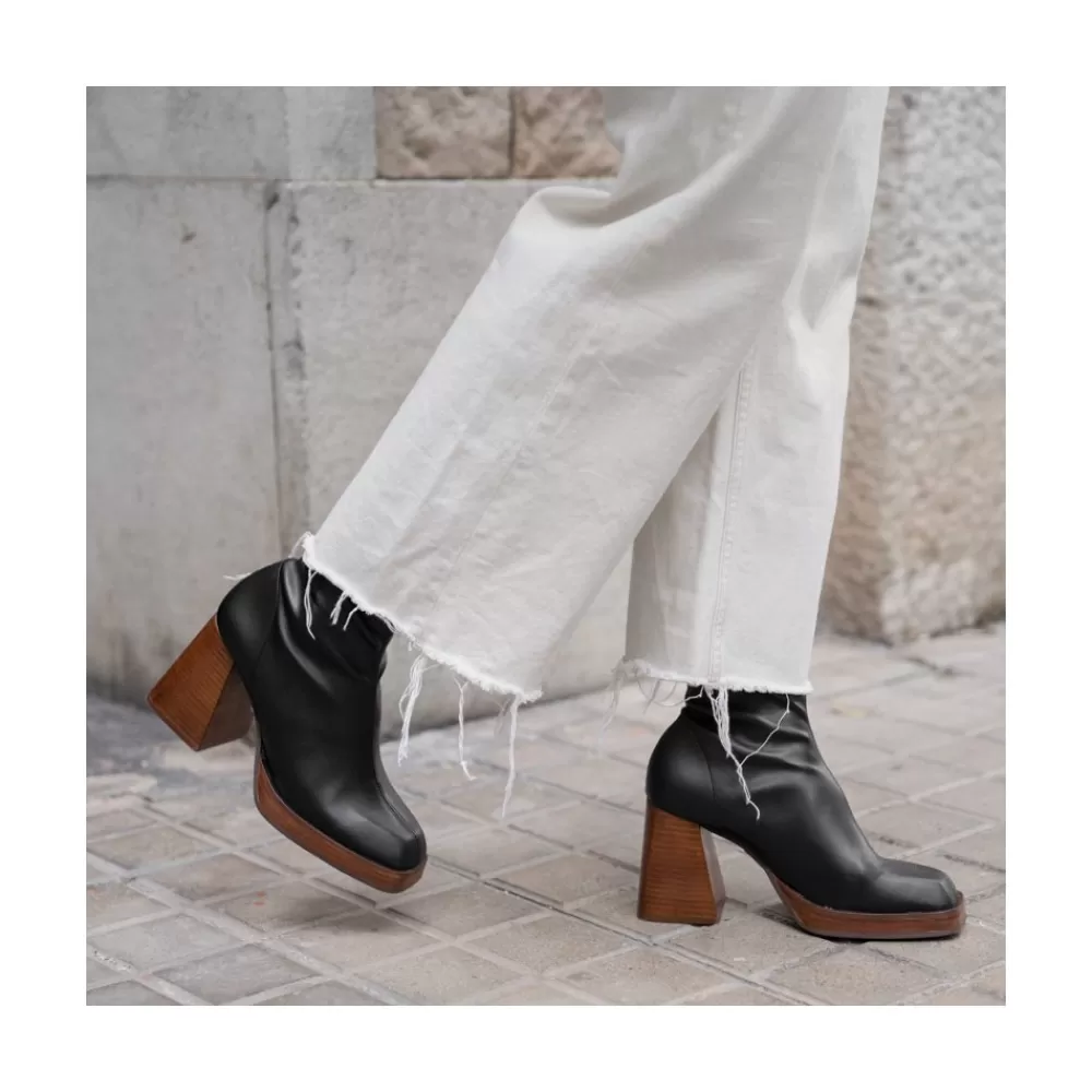 Mujer Ángel Alarcón Managua - Botas Elasticas De Tipo Calcetin Con Tacon Geometrico Alto