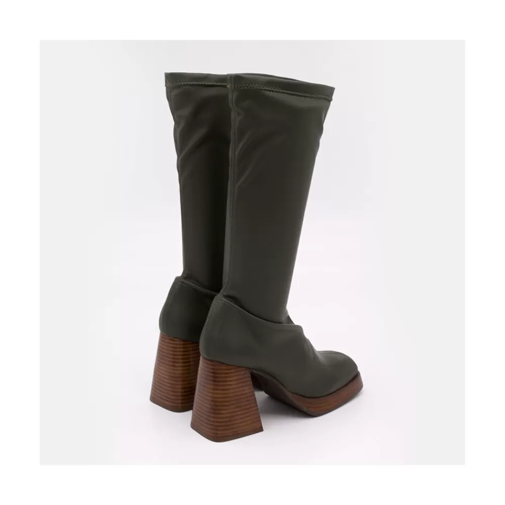 Mujer Ángel Alarcón Managua - Botas Elasticas De Tipo Calcetin Con Tacon Geometrico Alto