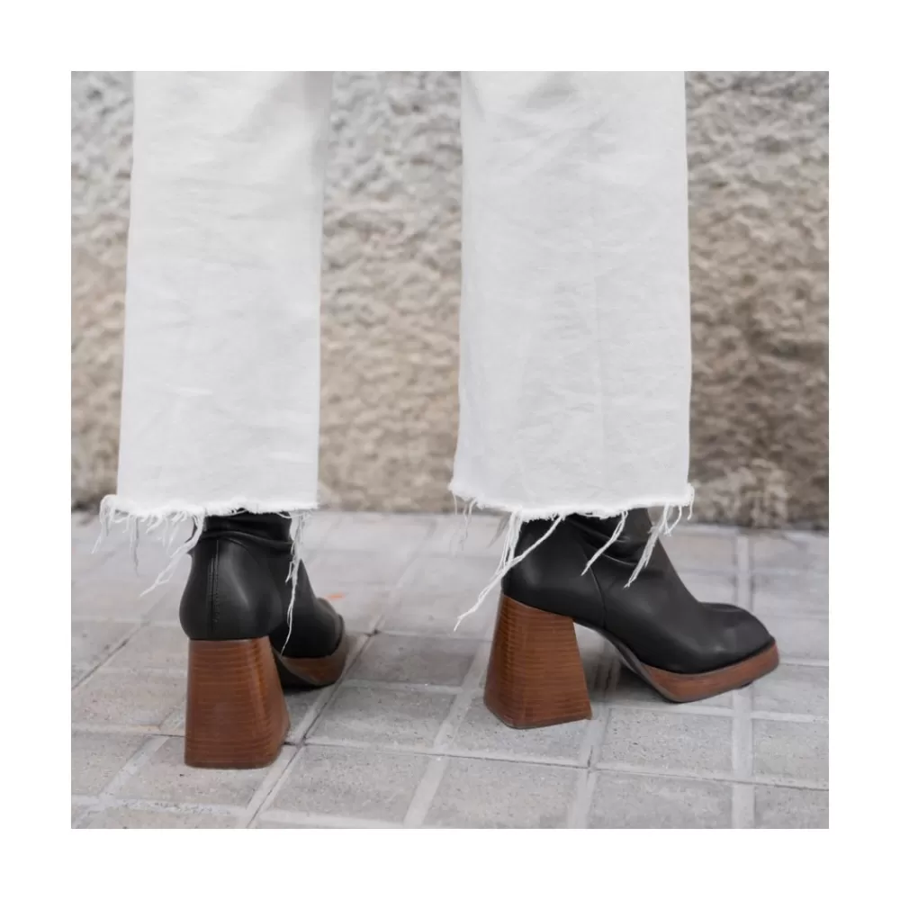 Mujer Ángel Alarcón Managua - Botas Elasticas De Tipo Calcetin Con Tacon Geometrico Alto