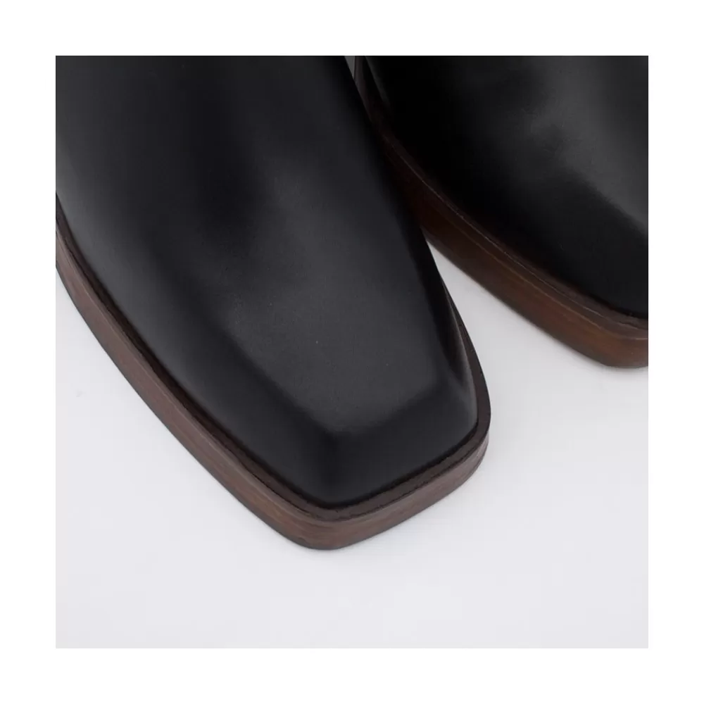 Mujer Ángel Alarcón Olama - Botas De Mujer Comodas De Piel Con Tacon Chunky Y Plataforma