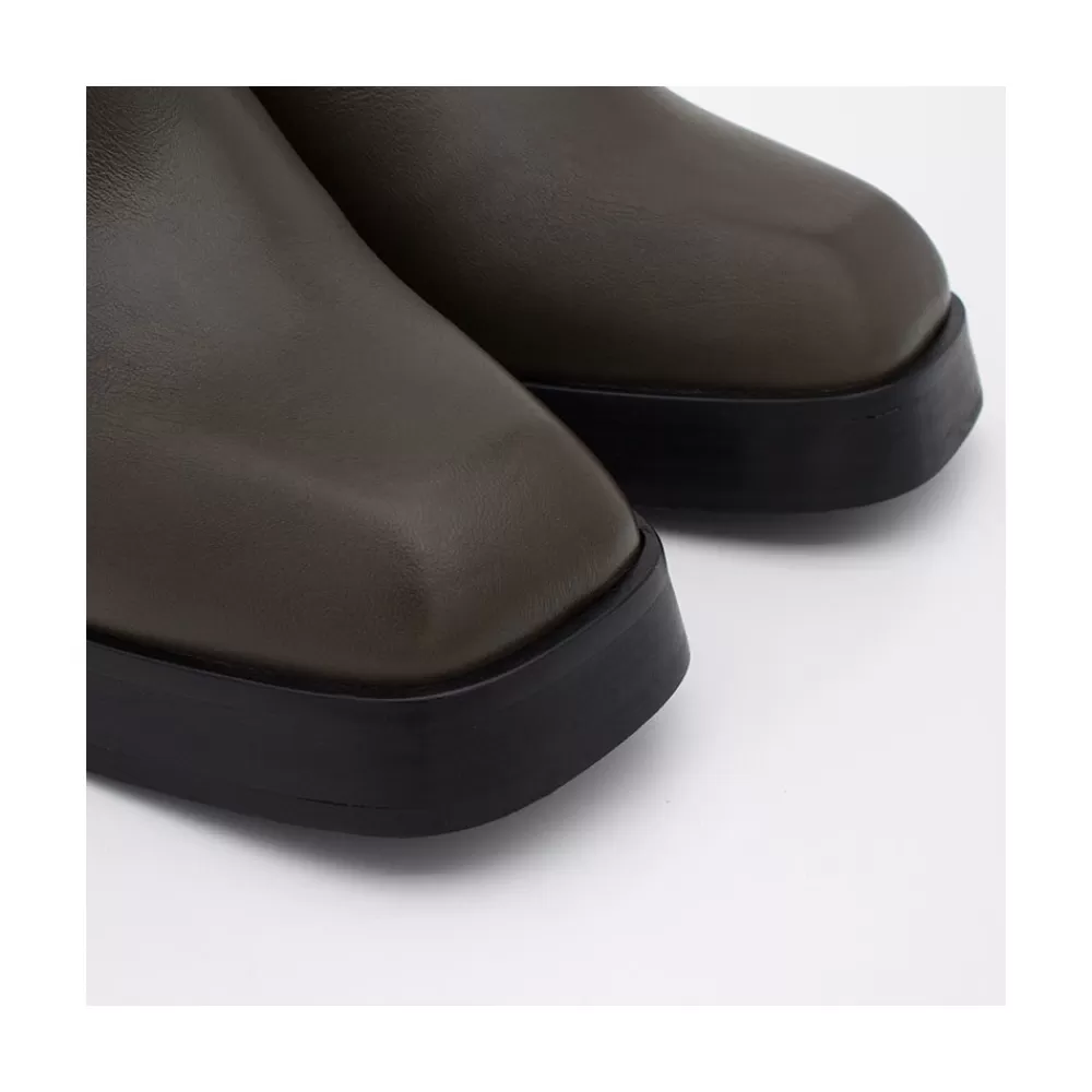 Mujer Ángel Alarcón Olama - Botas De Mujer Comodas De Piel Con Tacon Chunky Y Plataforma