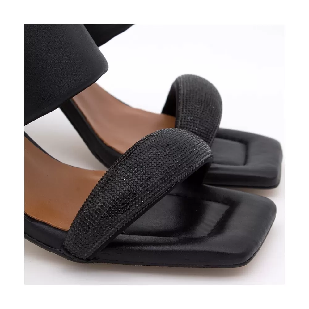 Mujer Ángel Alarcón Parton Gem - Sandalias Metalizadas Acolchadas Con Cristales Brillantes Y Tacon Comodo