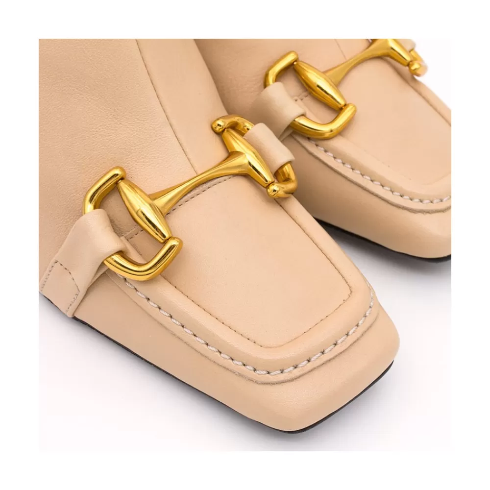 Mujer Ángel Alarcón Pryor - Botin De Piel Con Adorno Metalico Y Cremallera