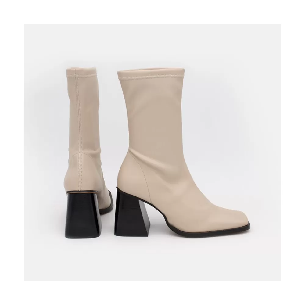 Mujer Ángel Alarcón Savegre - Botines Elasticos De Tipo Calcetin Con Tacon Geometrico Alto