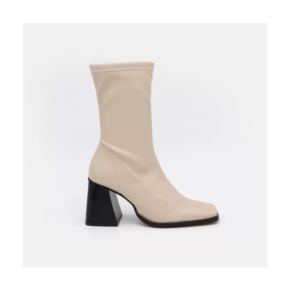 Mujer Ángel Alarcón Savegre - Botines Elasticos De Tipo Calcetin Con Tacon Geometrico Alto