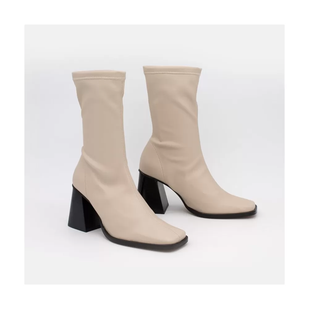 Mujer Ángel Alarcón Savegre - Botines Elasticos De Tipo Calcetin Con Tacon Geometrico Alto