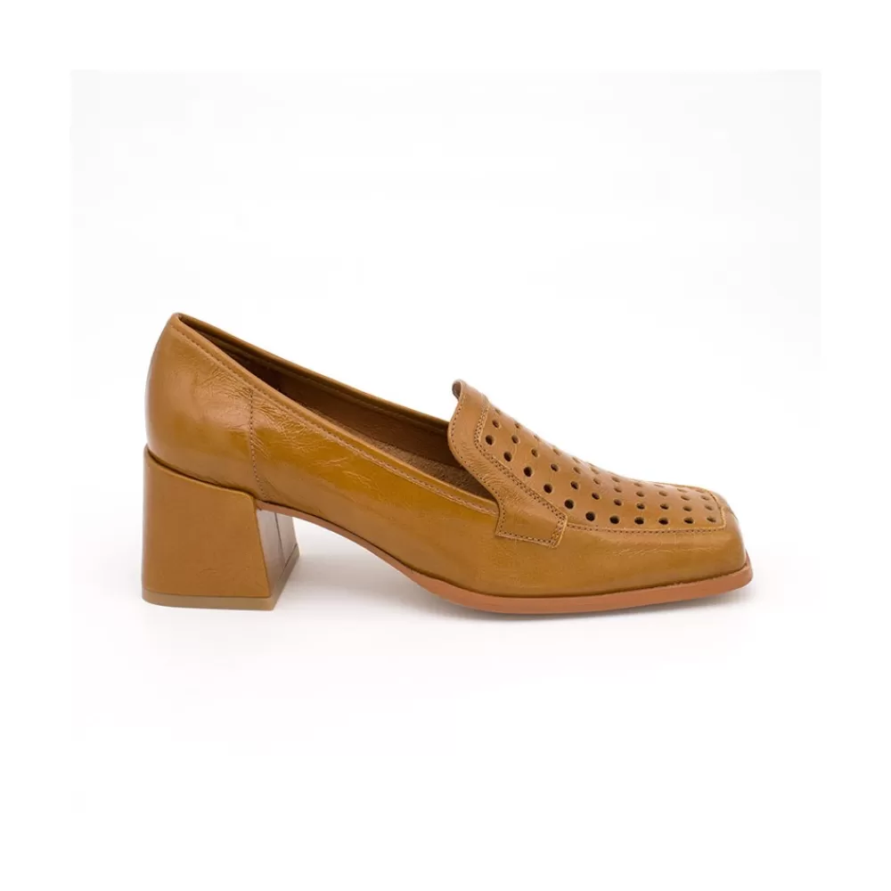 Mujer Ángel Alarcón Tatum - Mocasin De Piel De Verano Con Tacon