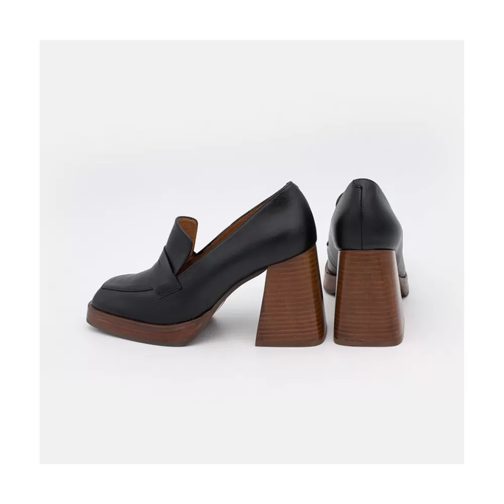 Mujer Ángel Alarcón Tular - Mocasines De Mujer De Ante Con Tacon Alto Y Plataforma