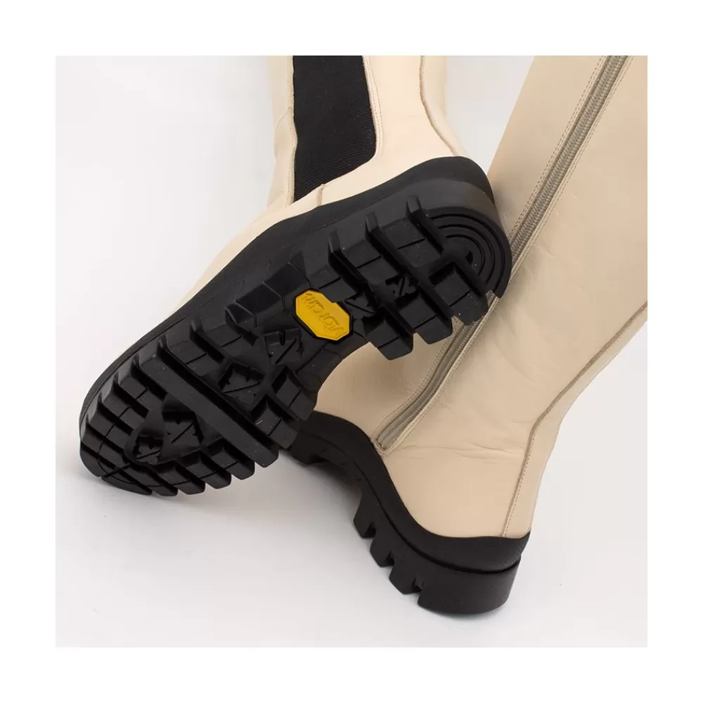 Mujer Ángel Alarcón Wampu - Bota De Piel Con Elastico Lateral Con Suela Vibram
