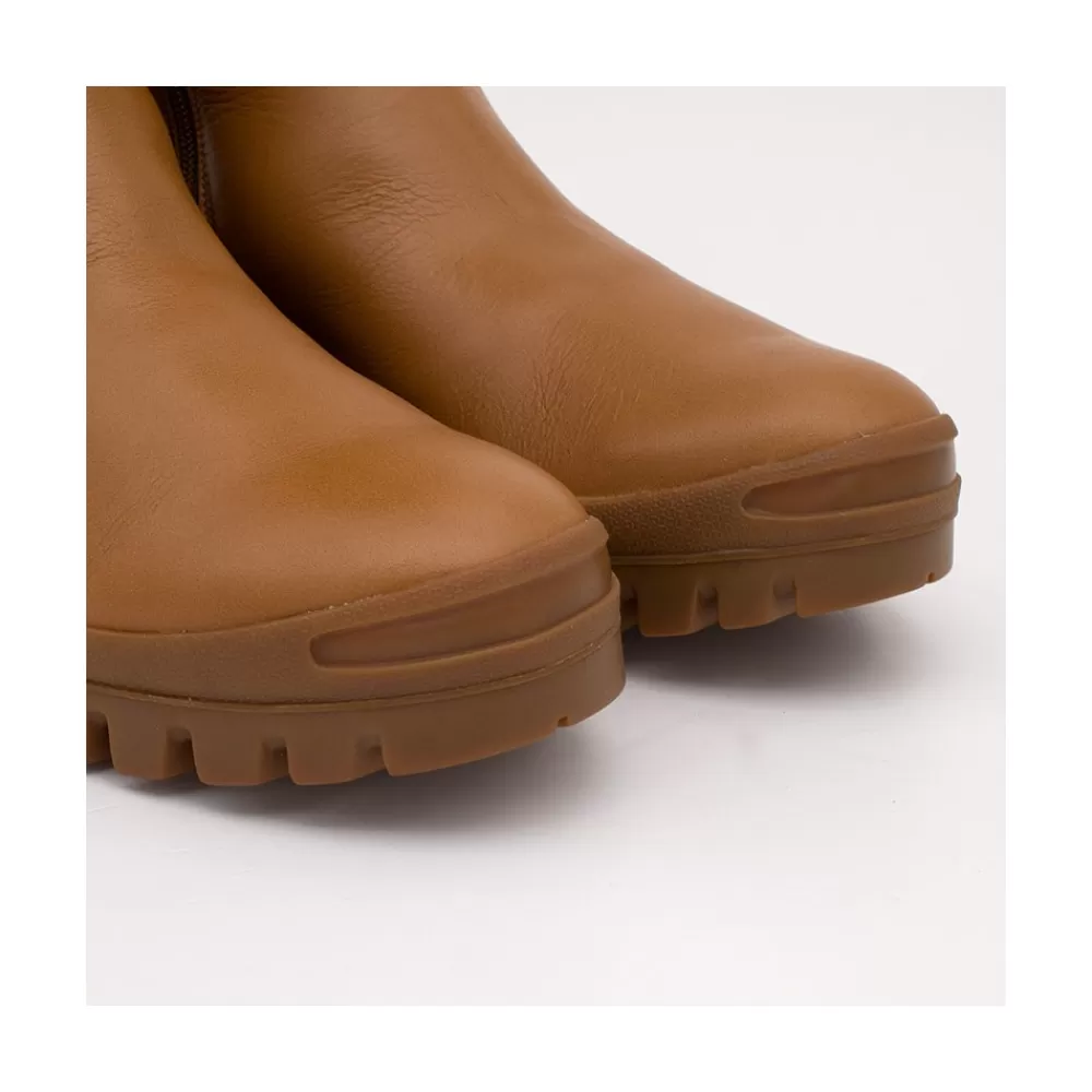 Mujer Ángel Alarcón Wampu - Bota De Piel Con Elastico Lateral Con Suela Vibram